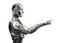 Artificial intelligenceÃÂ robot finger point isolated